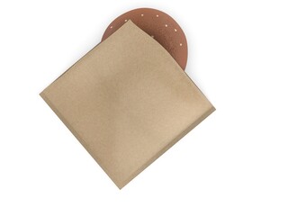 Blank donut paper oil proof wrapper 3d illustration render.