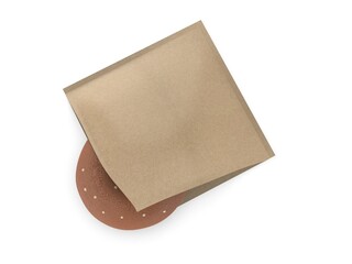 Blank donut paper oil proof wrapper 3d illustration render.