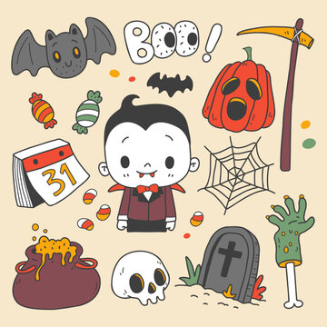 Hand drawn halloween element 2