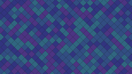 Abstract diamond pattern background with shades of blue and purple colors