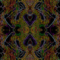 Seamless floral pattern, classic flower ornament, abstract ditsy print in vintage motif. Elegant botanical design of beautiful large wild flowers, leaves, small branches, herbs. Vector illustration.