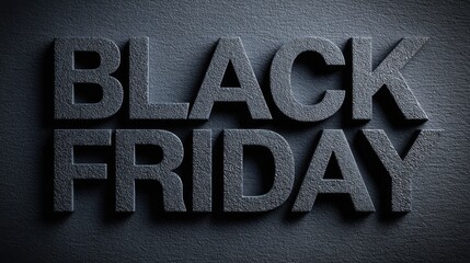 dark textured black friday letters