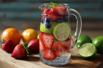 Refreshing fruit infused water
