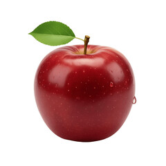 Red apple on white background