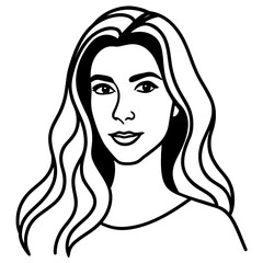 Beautiful hair woman on white background
