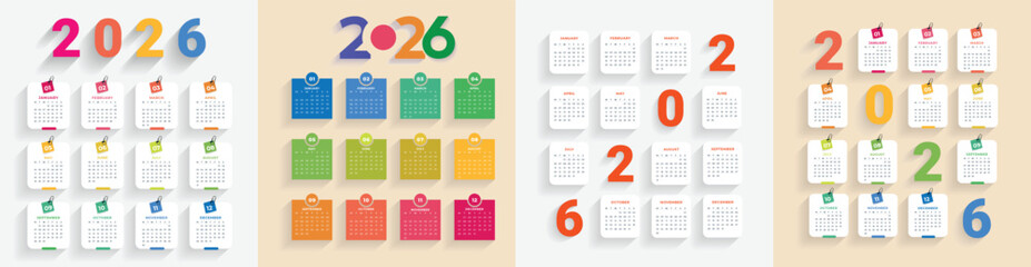 Editable 2026 Calendar Template | Yearly Planner & Monthly Layouts