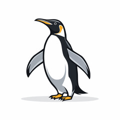 Obraz premium Cartoon penguin illustration on white background perfect for commercial use