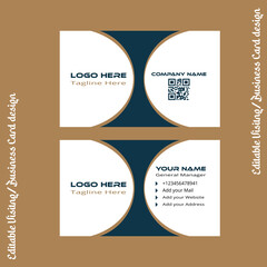Modern vector business Or Visiting card template design for corporate and web use