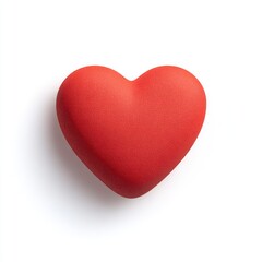Fototapeta premium Red heart shape on white background