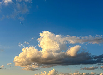 Cloud in the Blue Sky Background	