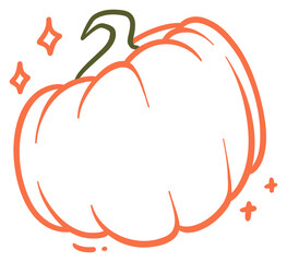 Pumpkin Illustration Autumn Decor Sticker