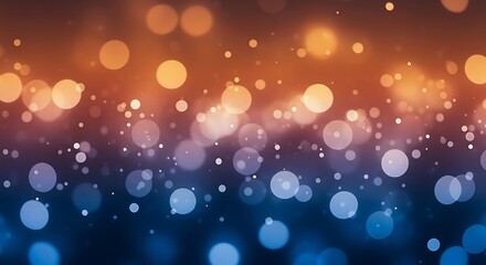 Abstract bokeh lights in warm and cool tones