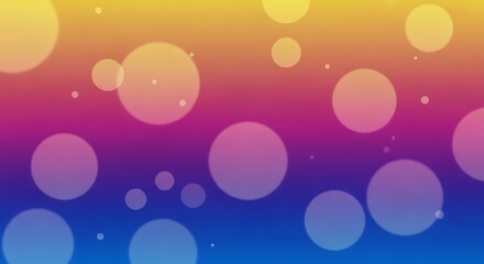 Vibrant gradient background with floating bokeh circles