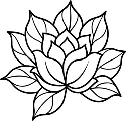 Lotus flower vector illustration isolated on white background