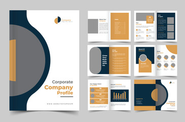 Corporate company profile design, minimal brochure design template