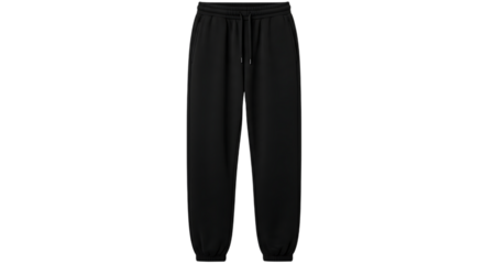 Black Sweatpants Isolated on Black Background for Fashion and Comfort