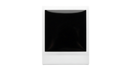 Blank Instant Photo Frame Template Isolated on Black Background Ready for Image