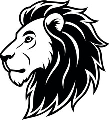 Lion head vector mascot illustration of wild animal face
