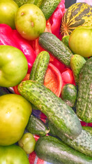 fresh vegetables prepared for pickling