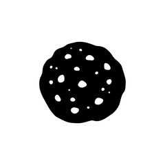 Cookie silhouette vector flat illustration design.