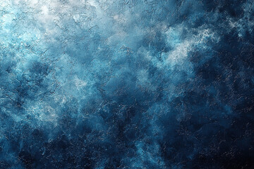 Abstract blue textured background with gradient light and rough plaster surface, ocean-inspired artistic wall backdrop.