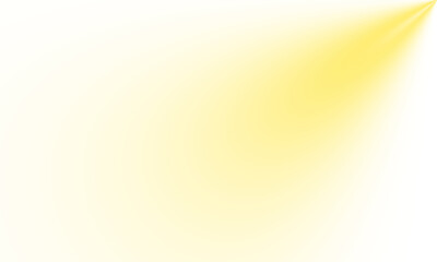 A soft yellow light shines from the upper right corner, isolated on transparent background