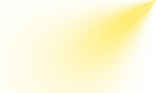 A soft yellow light shines from the upper right corner, isolated on transparent background