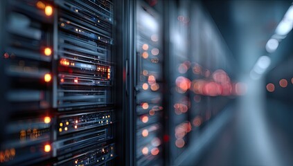 Server racks in a data center