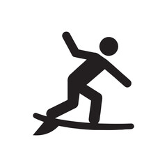 Silhouette of man on Dark Background Desert Animal Vector Illustration