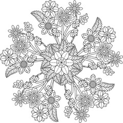 Garden Mandala Floral | Flower art Png