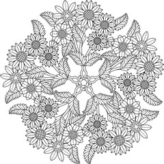 Garden Mandala Floral | Flower art Png
