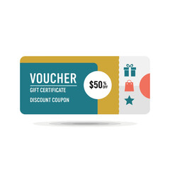 Gift Voucher Discount Coupon With Fifty Percent Off Offer.