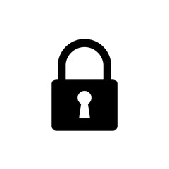 lock icon on white