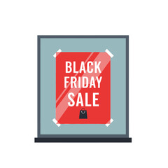 Black Friday Sale Signage Displayed Prominently for Shopping Event.