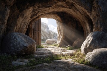 Cave opening to sunlight