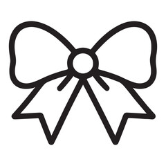 Simple Outline Bow Icon