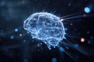 Neural network brain graphic