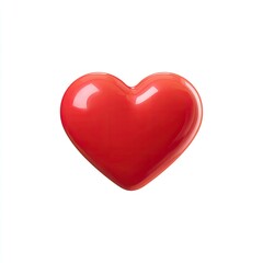 Glossy red heart shape