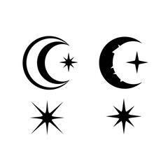 Moon star vector illustration