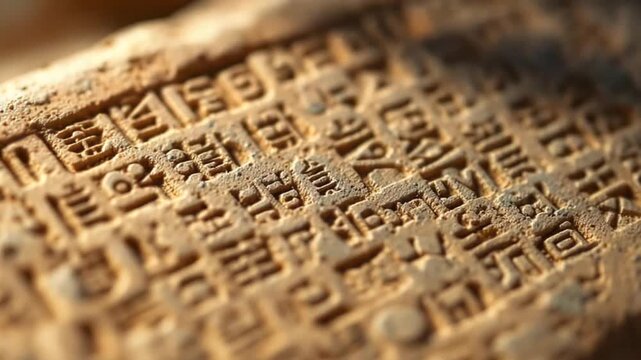 Ancient Cuneiform Tablet - A Glimpse into Mesopotamian History and Writing.
