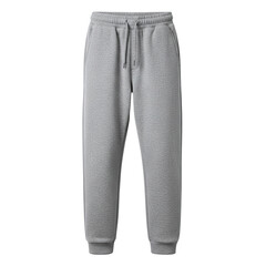 Grey fleece sweatpants joggers for sports and leisure