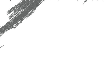 Gray brush strokes and splatters on white background abstract black
