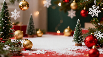 christmas tree and decorations