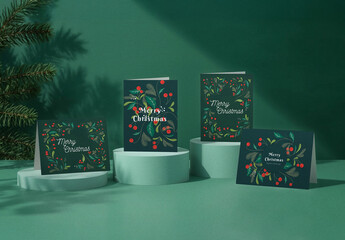 Festive Holiday Greeting Card Mockup