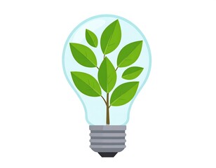 Sustainable Energy Lightbulb Concept.