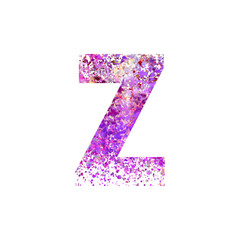 Colorful Particle Letter Z