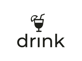 Drink word Creative logo 