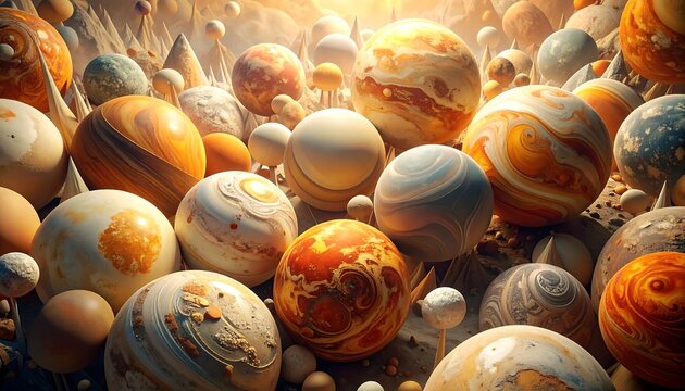 Planetary Marble Collection - A Universe of Spherical Wonders.