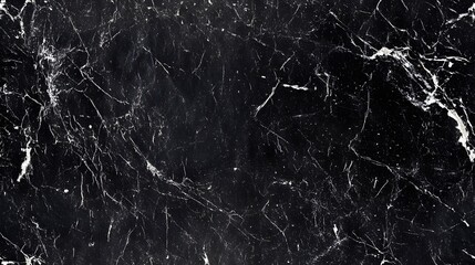 Textured black marble with white veins provides a luxurious background.