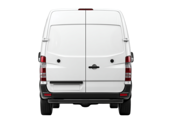 Delivery vehicle parked in front of a warehouse during the day for unloading goods and supplies for the business operation Generative AI